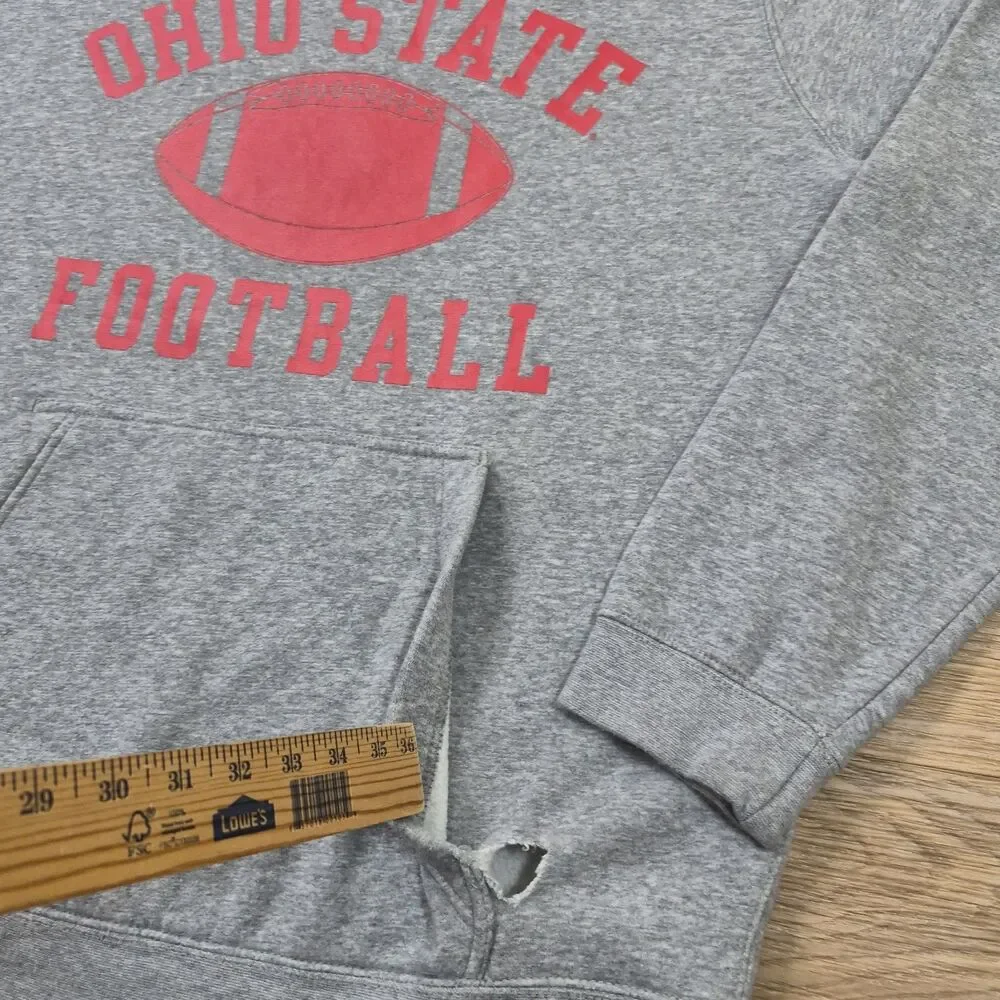 Ohio State Buckeyes Hoodie Mens L NCAA Football Nike Pullover Blended Fabric
